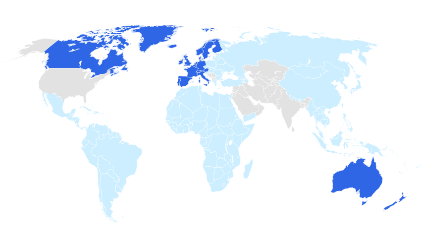 Blaze Spins - Presence in 10+ countries